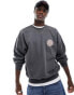 ONLY & SONS boxy fit sweater with mandala back print in washed grey