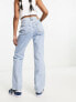 Фото #4 товара Stradivarius STR straight leg jean in light wash blue