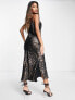 River Island animal print slip dress in bronze