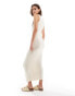 Mango sleeveless knitted midi dress in white Белый, L - EU 40 - фото #2