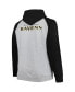 Фото #2 товара Men's Heather Gray Baltimore Ravens Big and Tall Fleece Raglan Full-Zip Hoodie Jacket