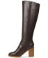 Фото #6 товара Women's Odettee Memory Foam Block Heel Knee High Riding Boots, Created for Macy's