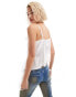 COLLUSION satin lace mix deconstructed cami top in ivory