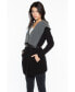 ფოტო #2 პროდუქტის Women's 100% Pure Cashmere Long Sleeve 2-tone Double Face Cascade Open Cardigan Sweater