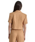 Фото #3 товара Women's Short Sleeve One Button Cropped Jacket