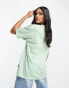 Napapijri Hello chest print boyfriend fit t-shirt in green Exclusive at ASOS