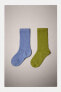 Фото #6 товара 2-pack of ribbed socks