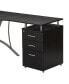 Фото #7 товара Modern L- Shaped Computer Desk With File Cabinet And Storage, Espresso