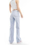 Stradivaraius wide leg dad jean in light wash blue