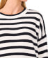 Фото #3 товара Women's Striped Boxy Crewneck Sweater