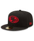 ფოტო #1 პროდუქტის Men's Black San Francisco 49Ers Alternate Logo Team 49Fifty Fitted Hat