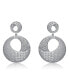 Sterling Silver Cubic Zirconia Overlap Circle Earrings