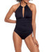 Фото #1 товара LAUREN Ralph Lauren 300689 Beach Club Solid High Neck One-Piece Black Size 4