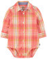 Фото #6 товара Baby Plaid Button-Front Bodysuit 3M