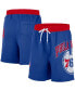 Men's Royal Philadelphia 76Ers 75Th Anniversary Courtside Fleece Shorts