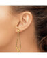 ფოტო #3 პროდუქტის Stainless Steel Yellow plated Triangle V Dangle Earrings