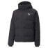 Фото #1 товара Puma Down Puffer Full Zip Jacket Mens Black Casual Athletic Outerwear 53557001