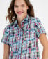 Фото #3 товара Women's Patchwork Plaid Cotton Shirt