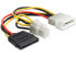 Delock 60127 - 0.155 m - Molex (4-pin) - SATA 15-pin - Male - Female - Multicolour