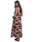 Фото #2 товара Women's Cotton Voile Printed Sleeveless Tie Dress