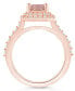 ფოტო #3 პროდუქტის Morganite and Diamond (5/8 ct. t.w.) Halo Ring