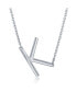 Фото #1 товара Sterling Silver Sideways Initial Necklace