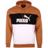 Фото #1 товара Puma Ess+ Colorblocked Logo Pullover Hoodie Mens Size M Casual Outerwear 674612