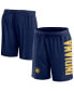 ფოტო #1 პროდუქტის Men's Navy Indiana Pacers Post Up Mesh Shorts