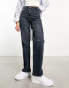 Фото #5 товара ASOS DESIGN comfort stretch straight leg jeans in blue black