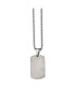 Chisel brushed 4mm Reversible Dog Tag Ball Chain Necklace
