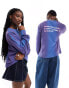 Фото #1 товара COLLUSION Unisex long sleeve skate t-shirt in blue and pink wash