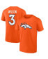 Фото #1 товара Men's Russell Wilson Orange Denver Broncos Player Icon Name and Number T-shirt