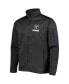 ფოტო #3 პროდუქტის Men's Heather Black Las Vegas Raiders Freestyle Coated Tech Fleece Full-Zip Jacket