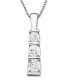 Фото #1 товара Macy's three-Stone Diamond Pendant Necklace in 14k White Gold or 14k Yellow Gold (1/2 ct. t.w.)