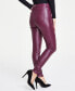 Фото #2 товара Petite Faux-Leather Skinny Pants, Created For Macy's