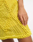 Фото #8 товара ASOS DESIGN embellished bandeau mini dress in yellow
