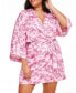 ფოტო #2 პროდუქტის Plus Size Izabella Robe Bata Kimono