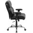 Фото #1 товара Hercules Series Big & Tall 400 Lb. Rated Black Leather Swivel Task Chair With Adjustable Arms