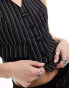 Фото #3 товара Reclaimed Vintage waistcoat in black and white pinstripe