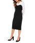 ფოტო #4 პროდუქტის Women's Layered-Look Sheath Dress