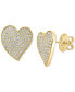 EFFY® Diamond Pavé Heart Stud Earrings (1-1/20 ct. t.w.) in 14k Gold