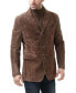 Фото #1 товара Men Brett Three-Button Suede Leather Blazer