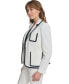 Фото #3 товара Women's Contrast-Trim One-Button Blazer