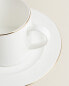 Фото #14 товара Rimmed bone china teacup and saucer