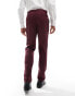 ASOS DESIGN slim suit trouser in burgundy