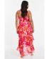 Plus Size Chiffon Ruffle Maxi Dress