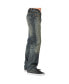ფოტო #3 პროდუქტის Men's Relaxed Straight Handcrafted Wash Premium Denim Signature Jeans