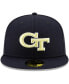Фото #3 товара Men's Navy Georgia Tech Yellow Jackets Primary Team Logo Basic 59FIFTY Fitted Hat