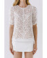 ფოტო #1 პროდუქტის Women's Lace Stripe Top