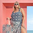 Фото #6 товара Women's Coral Tile Print Flutter Sleeve Medium Coverage One Piece Swimsuit -